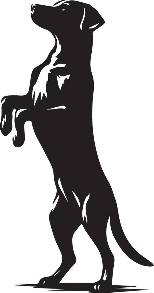 hond houding vector silhouet illustratie zwart kleur