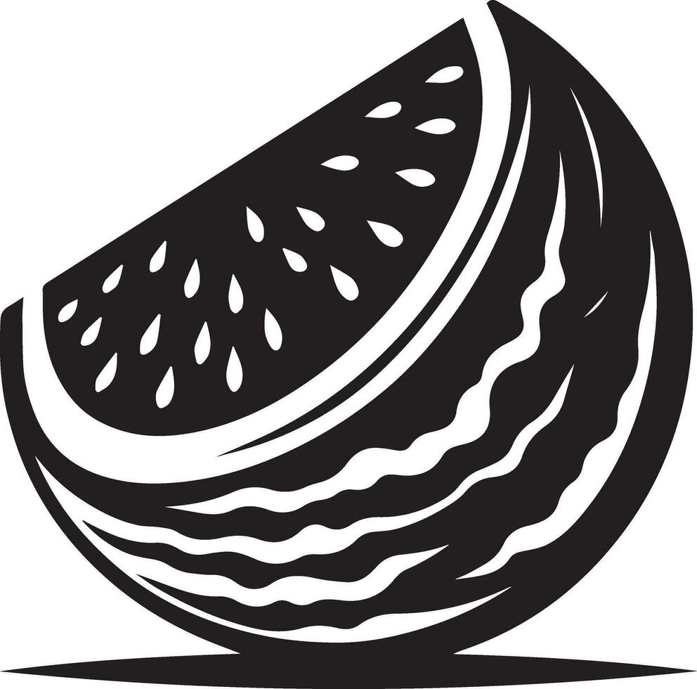 watermeloen vector silhouet, watermeloen fruit vector, vlak illustratie