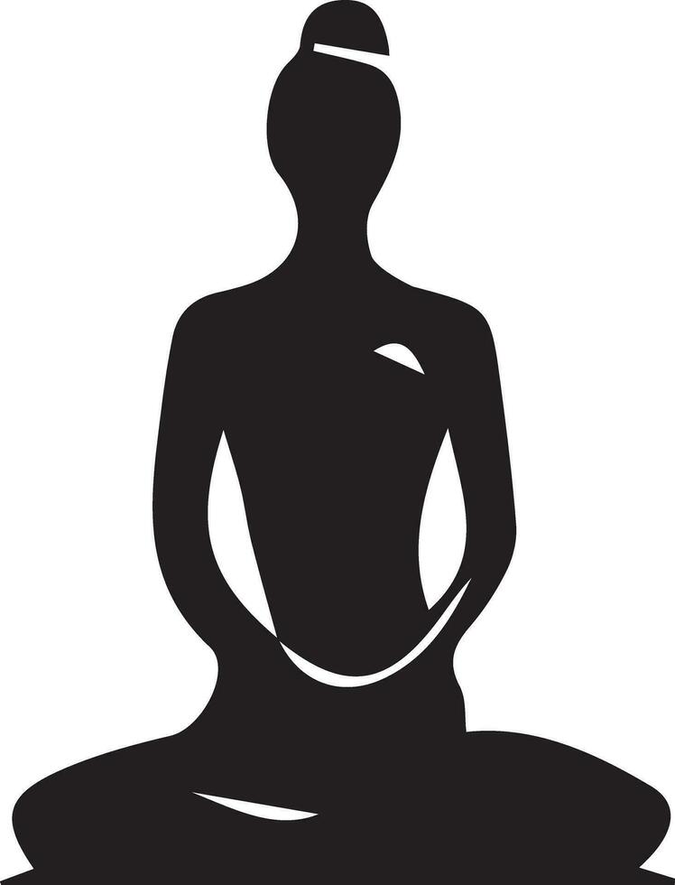 vrouw yoga houding vector silhouet illustratie