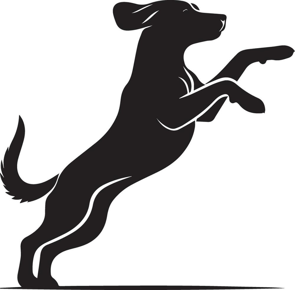 hond houding vector silhouet illustratie zwart kleur