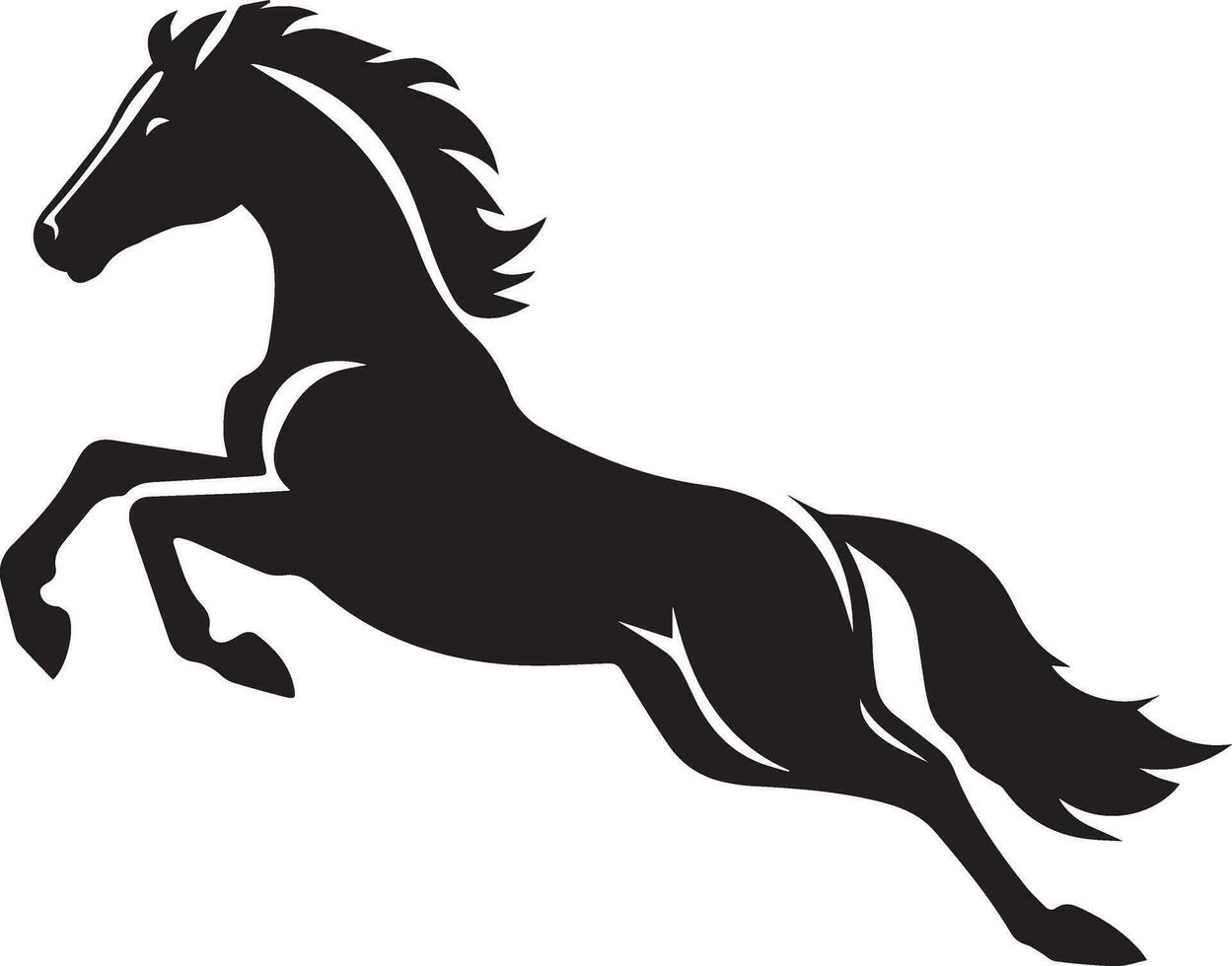 een paard rennen vector silhouet illustratie 7