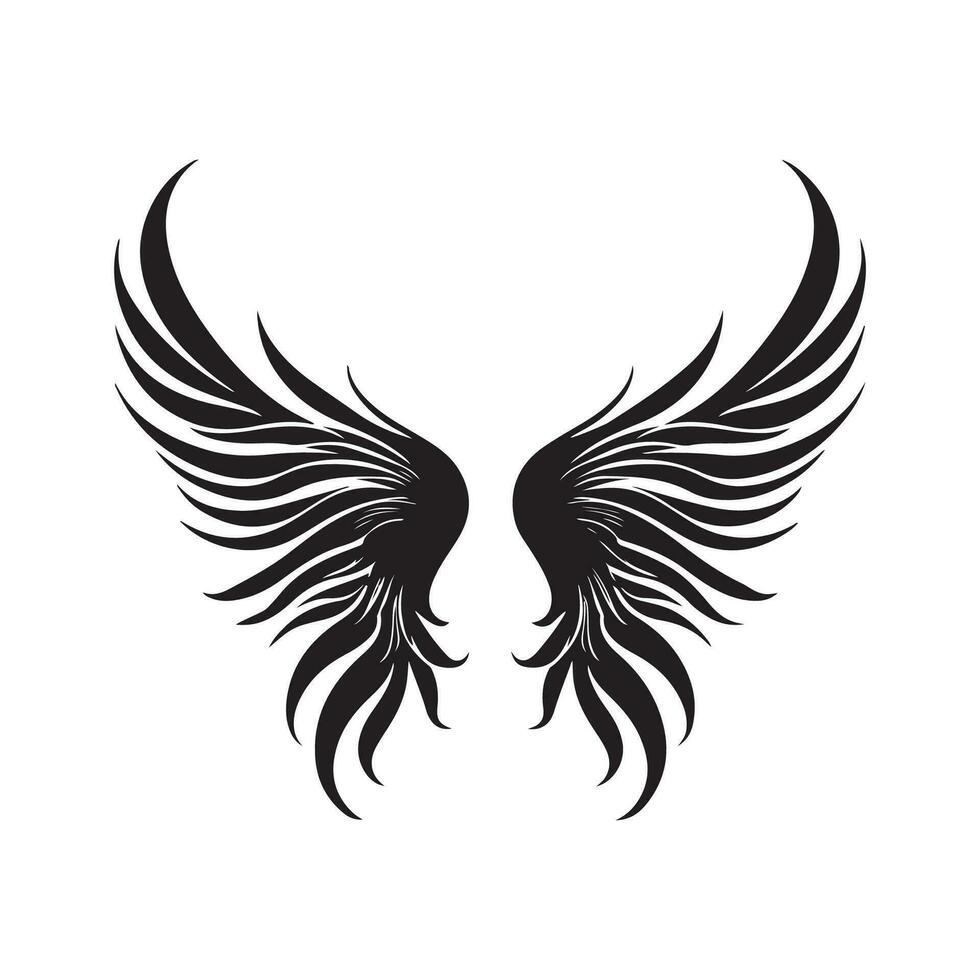 Vleugels beeld vector kunst, ontwerp en logo