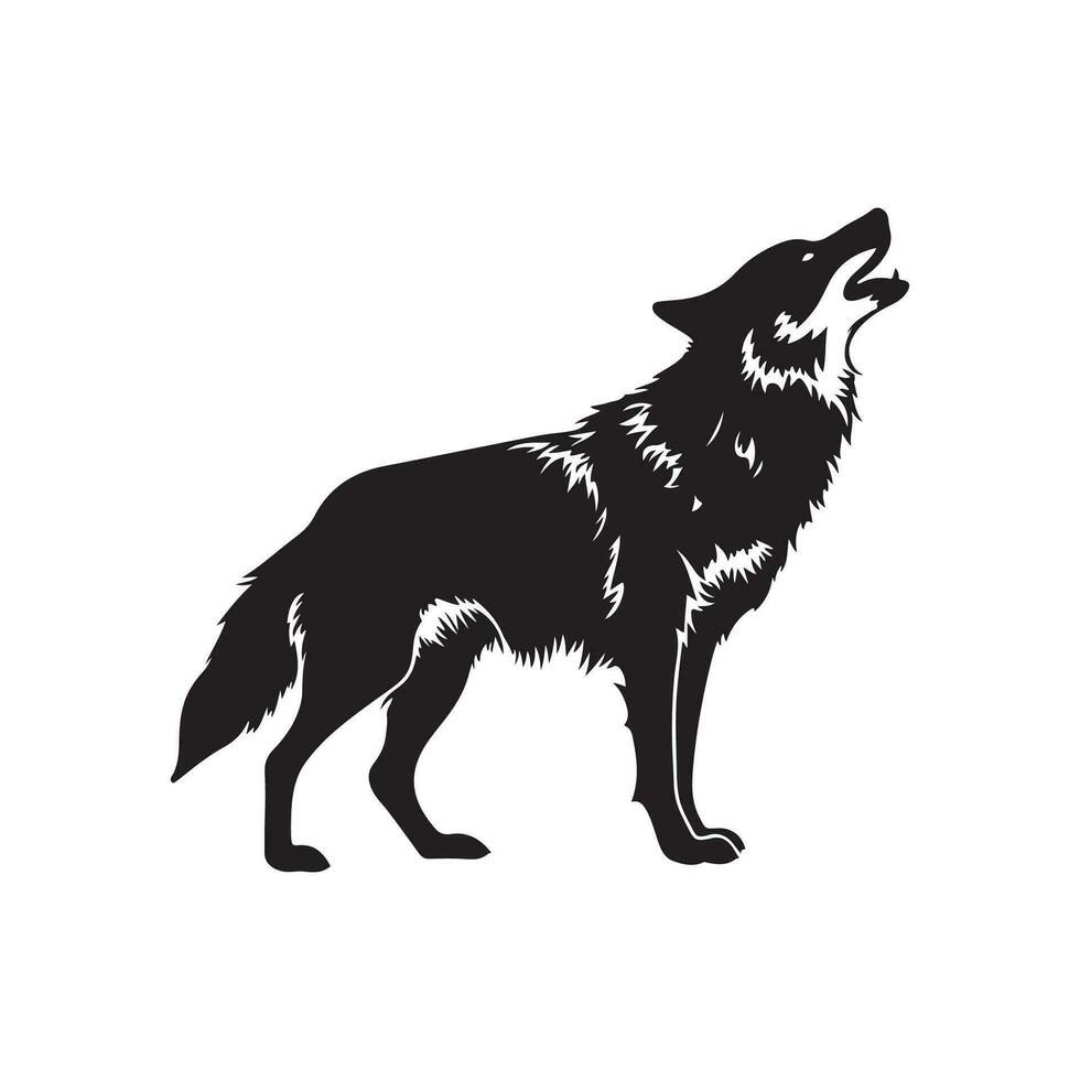 wolf vector illustratie, beeld en ontwerp