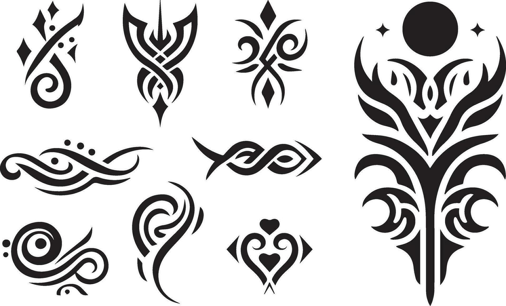 tribal tatoeëren ontwerp vector kunst illustratie 27