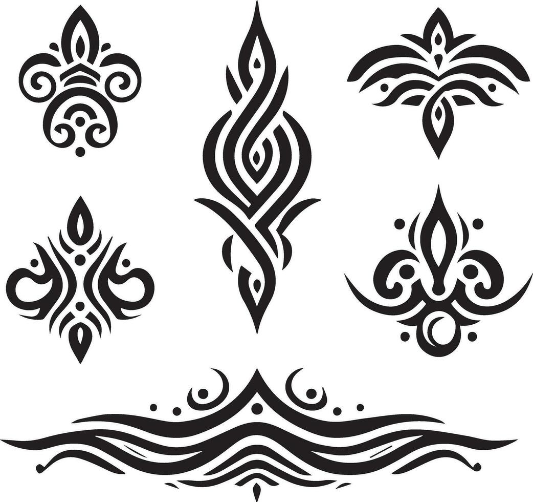 tribal tatoeëren ontwerp vector kunst illustratie 25