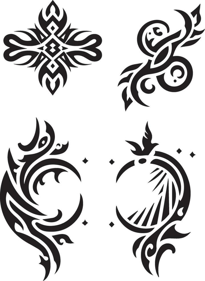 tribal tatoeëren ontwerp vector kunst illustratie 26