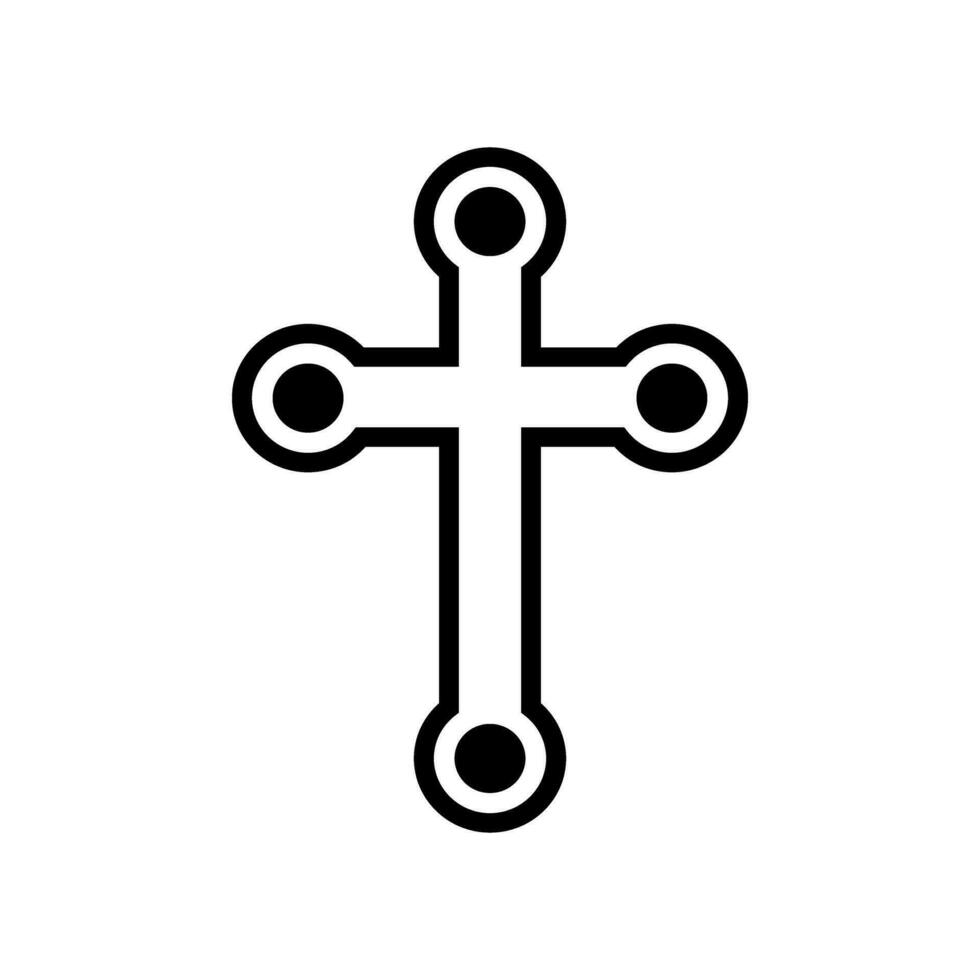 christen kruis vector icoon. religie illustratie teken. geloofsbelijdenis symbool. bekentenis logo.