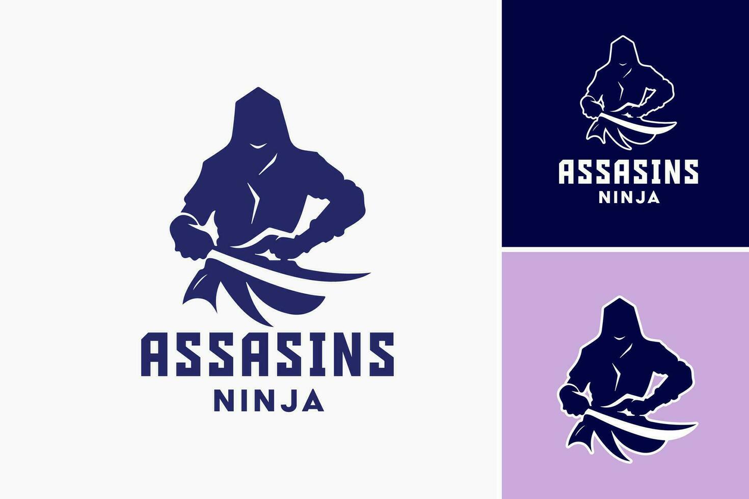 logo ontwerp voor een nieuw Ninja club, geschikt voor branding en bevorderen een club of organisatie verwant naar krijgshaftig kunsten of ninja-stijl activiteiten. vector