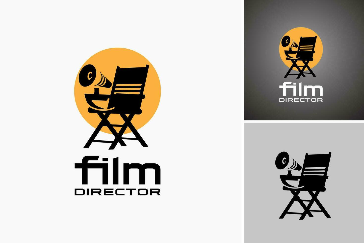 film regisseur logo ontwerp is een visueel aantrekkelijk Bedrijfsmiddel dat creëert een logo voor een film regisseur, geschikt voor branding, websites, bedrijf kaarten, en sociaal media profielen. vector