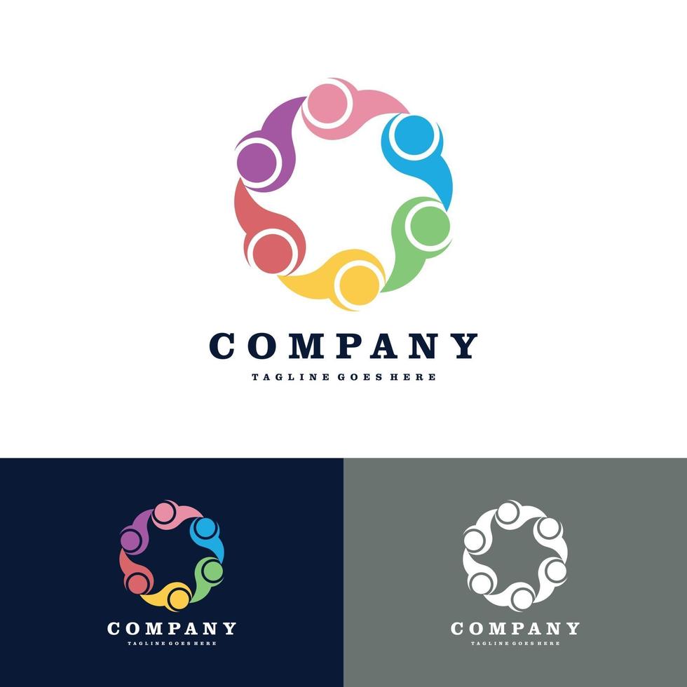 verbinden, familie, gemeenschapsgroepen mensen logo. vector logo ontwerp