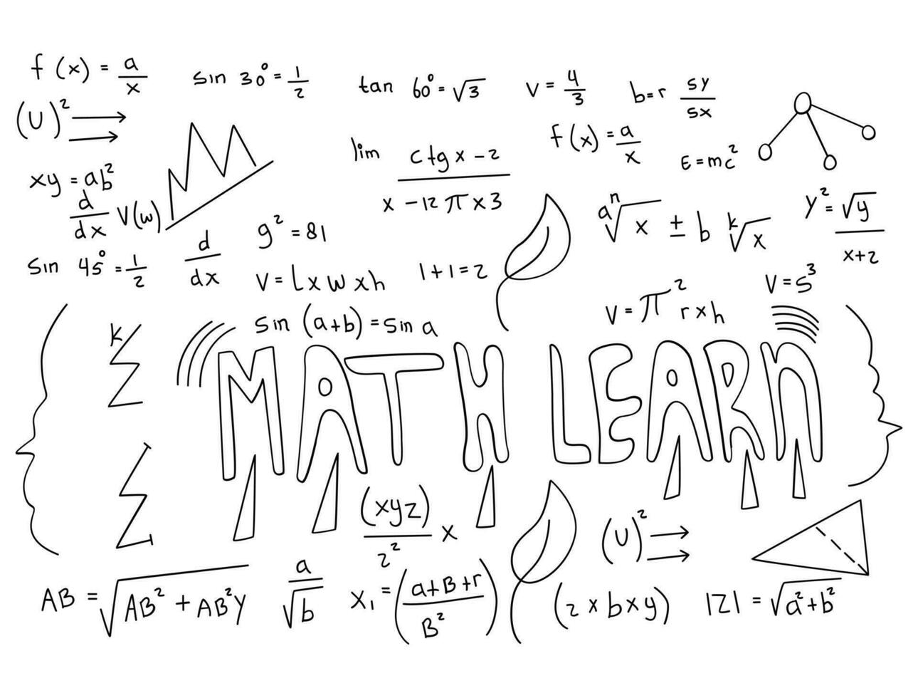 realistische wiskunde schoolbord achtergrond afbeelding vector