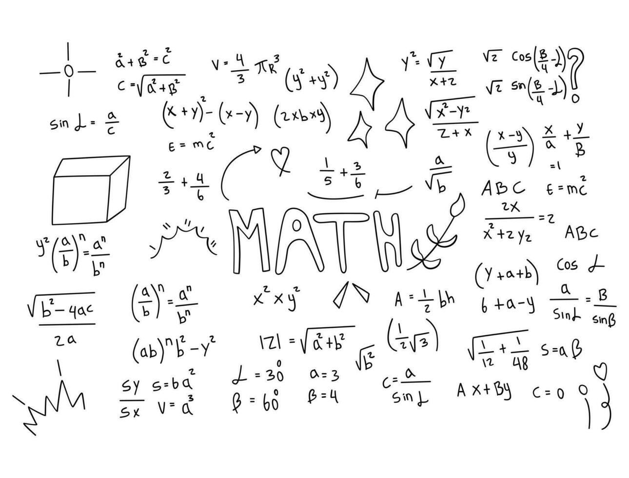 realistische wiskunde schoolbord achtergrond afbeelding vector