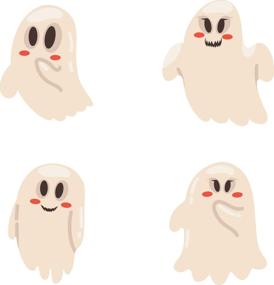 verzameling van schattig halloween illustratie. geïsoleerd Aan wit achtergrond. vector icoon.