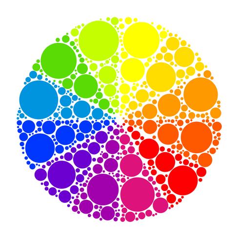 Kleurenwiel of kleurencirkel vector