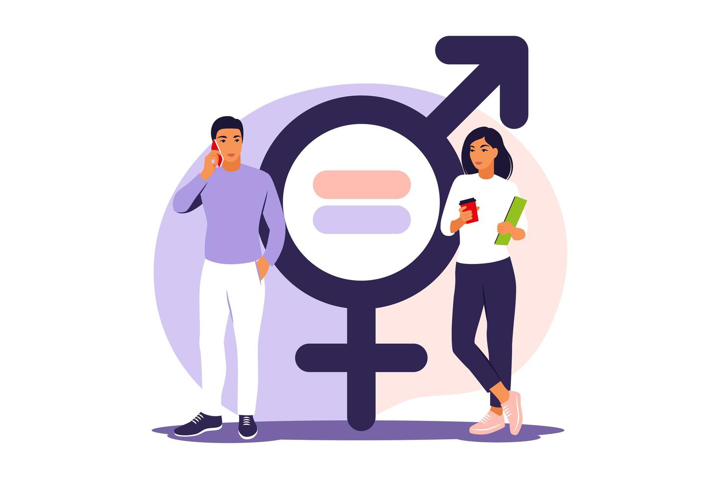 gendergelijkheid concept. vector