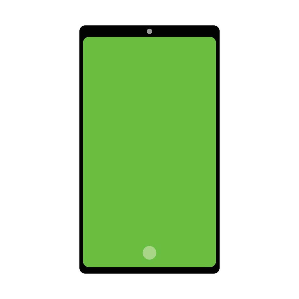vector smartphone mockup met groene scherm