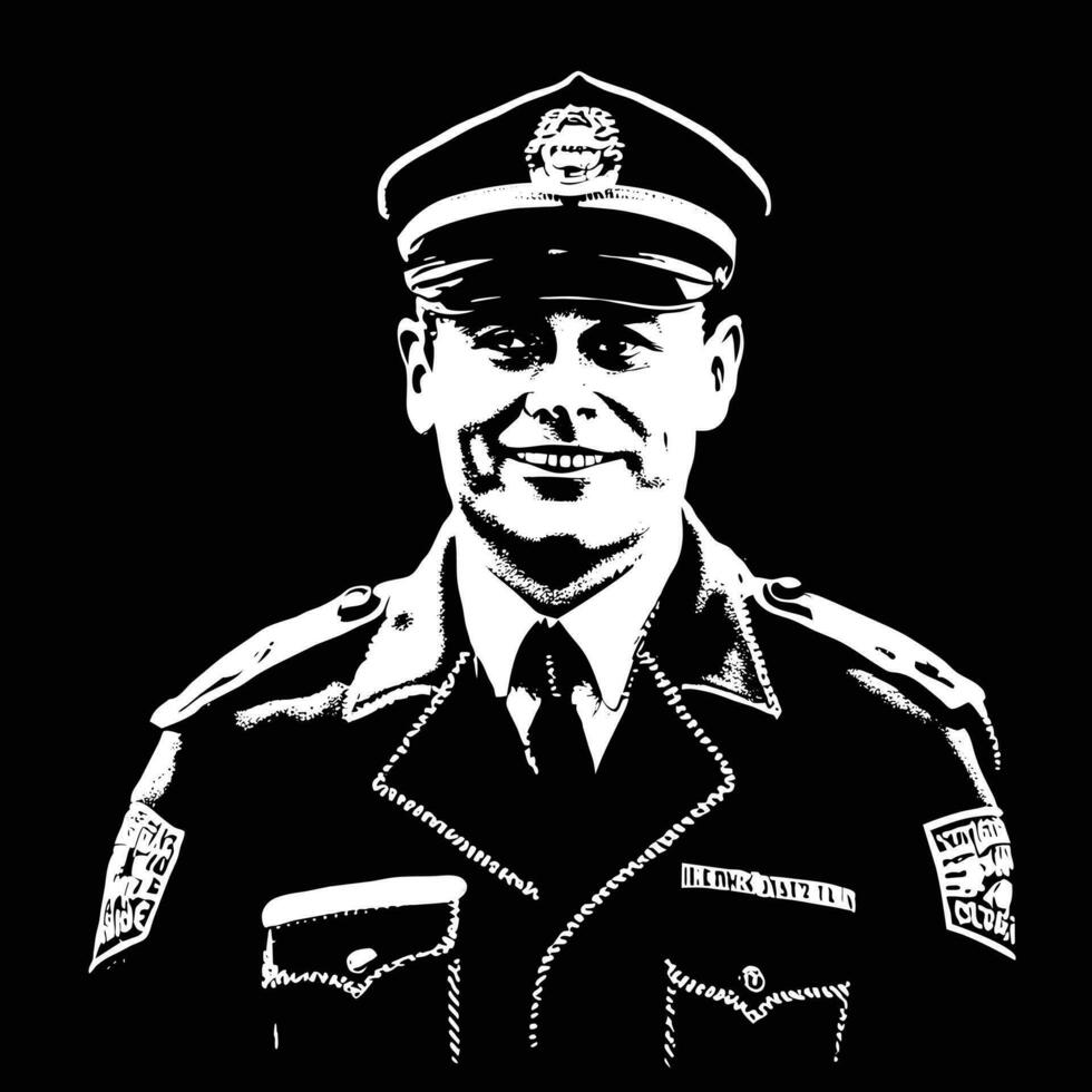 Politie officier Aan wit achtergrond vector illustratie