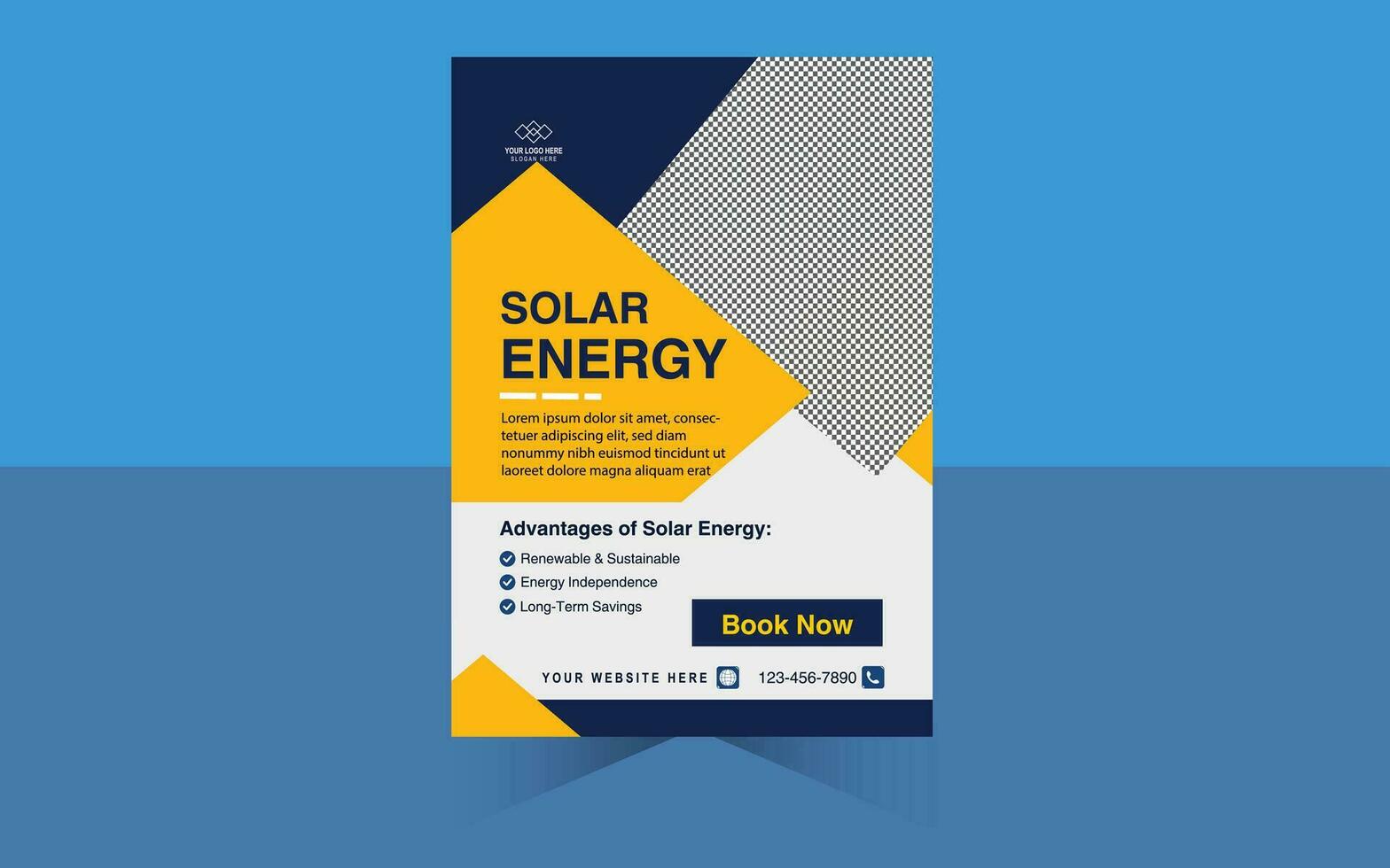 groen energie folder Sjablonen en zonne- paneel bedrijf poster lay-out ontwerp vector