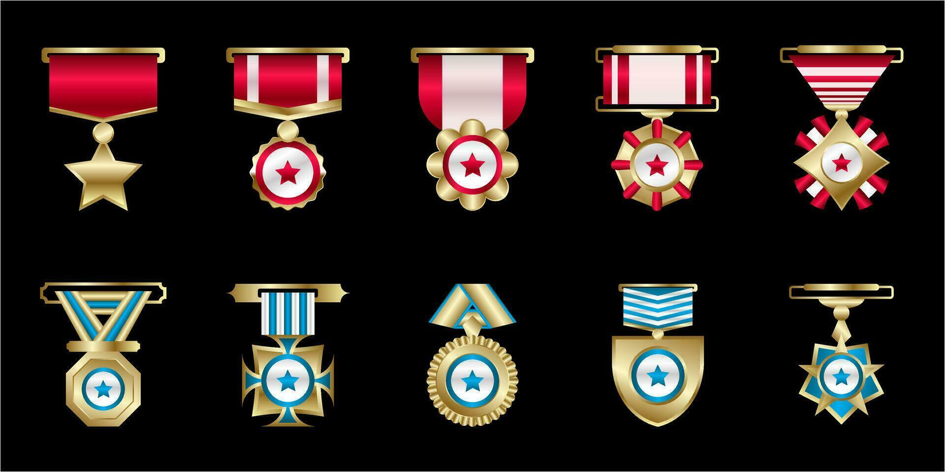 verzameling van leger insigne ontwerpen vector