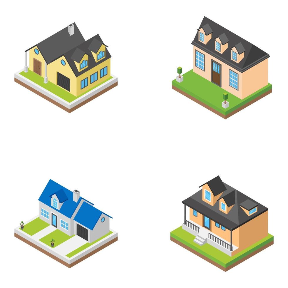 huizen gebouwen elementen vector