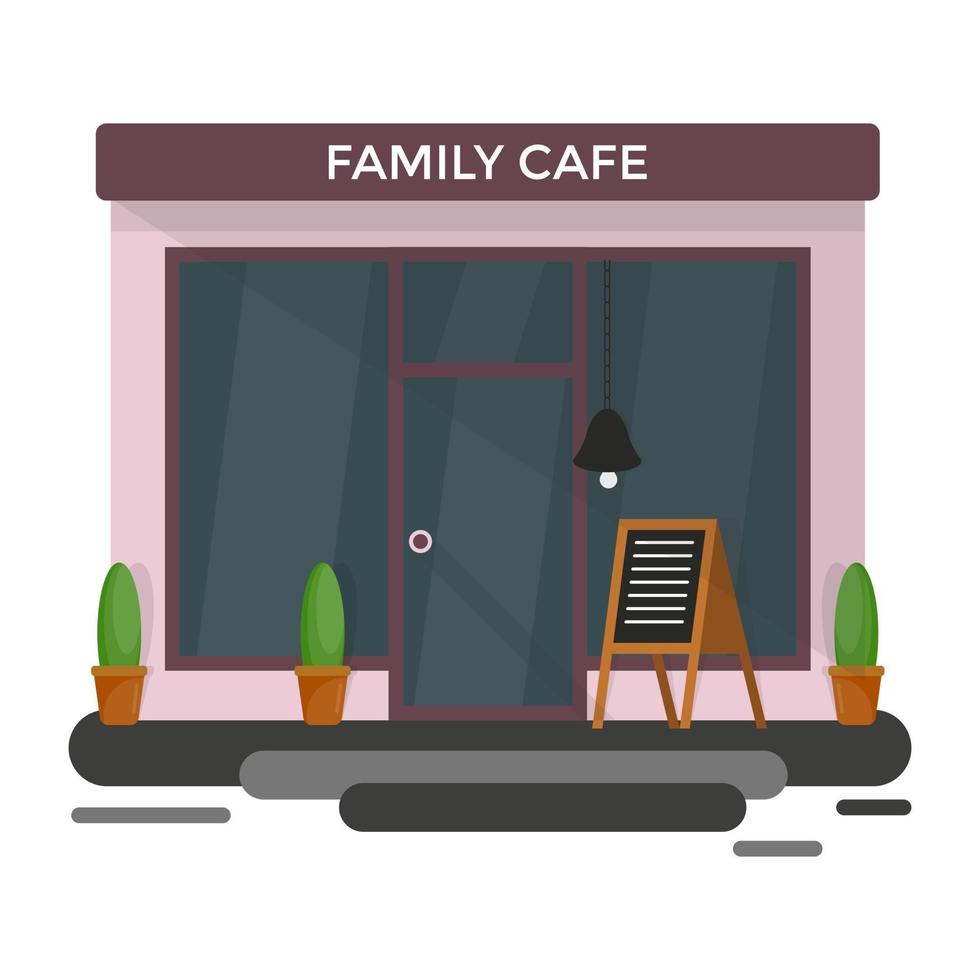 trendy familiecafé vector