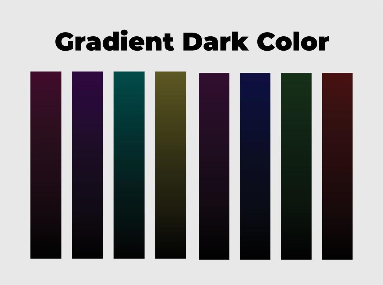 gradiëntkleuren, donker kleurenpalet vector