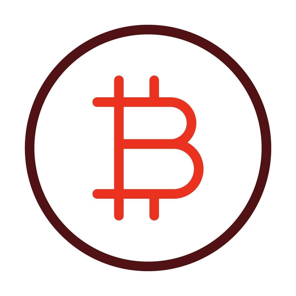 bitcoin vector dik lijn twee kleur pictogrammen voor persoonlijk en reclame gebruiken.