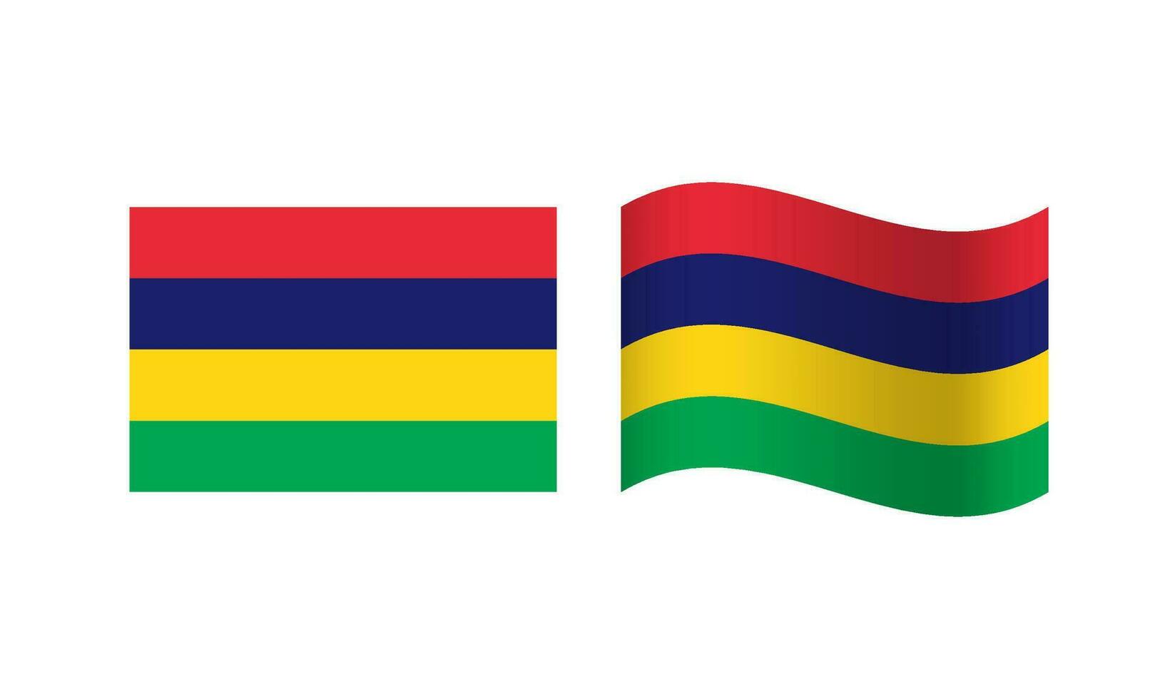 rechthoek en Golf Mauritius vlag illustratie vector