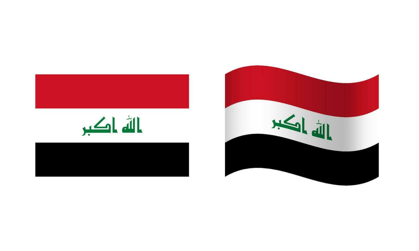 rechthoek en Golf Irak vlag illustratie vector