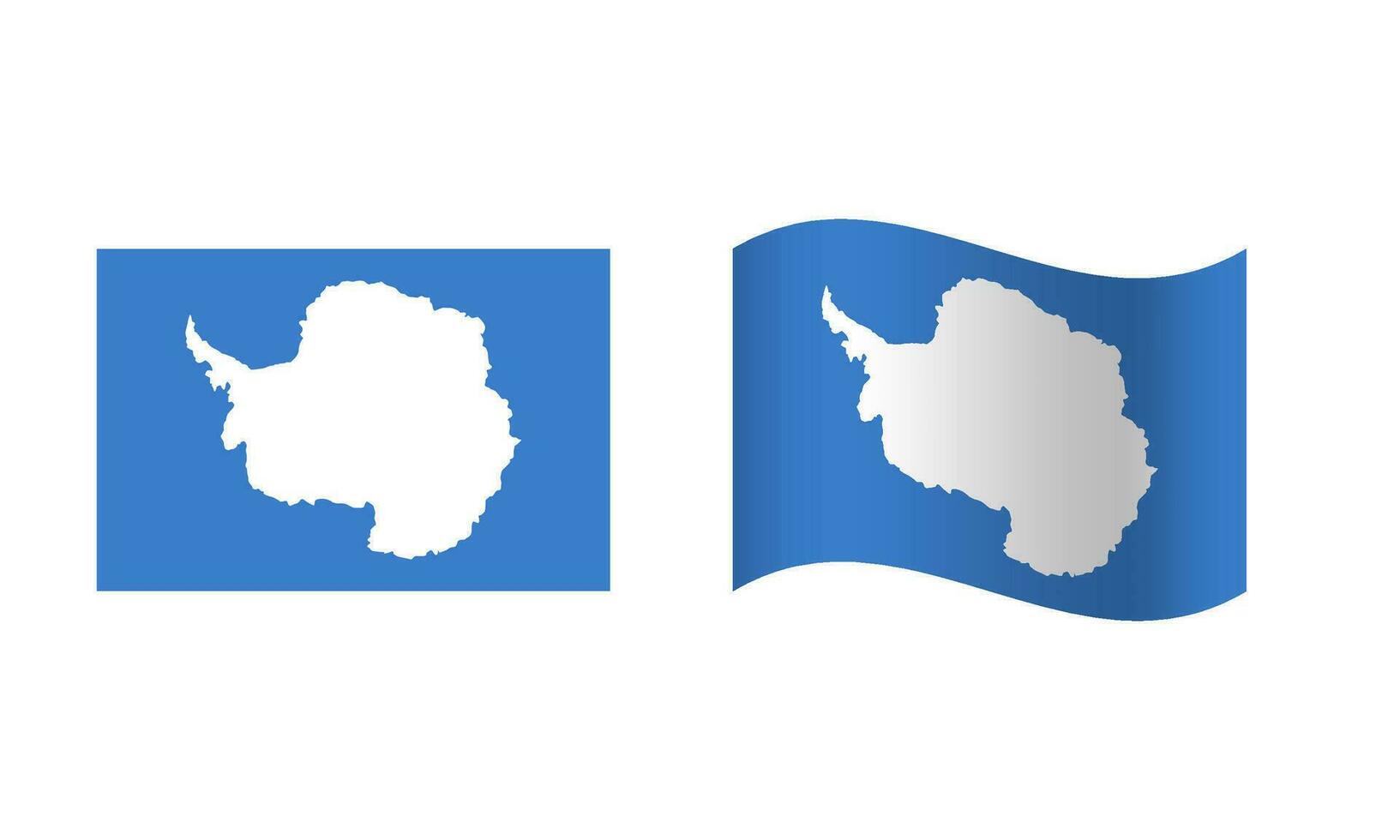 rechthoek en Golf antarctica vlag illustratie vector