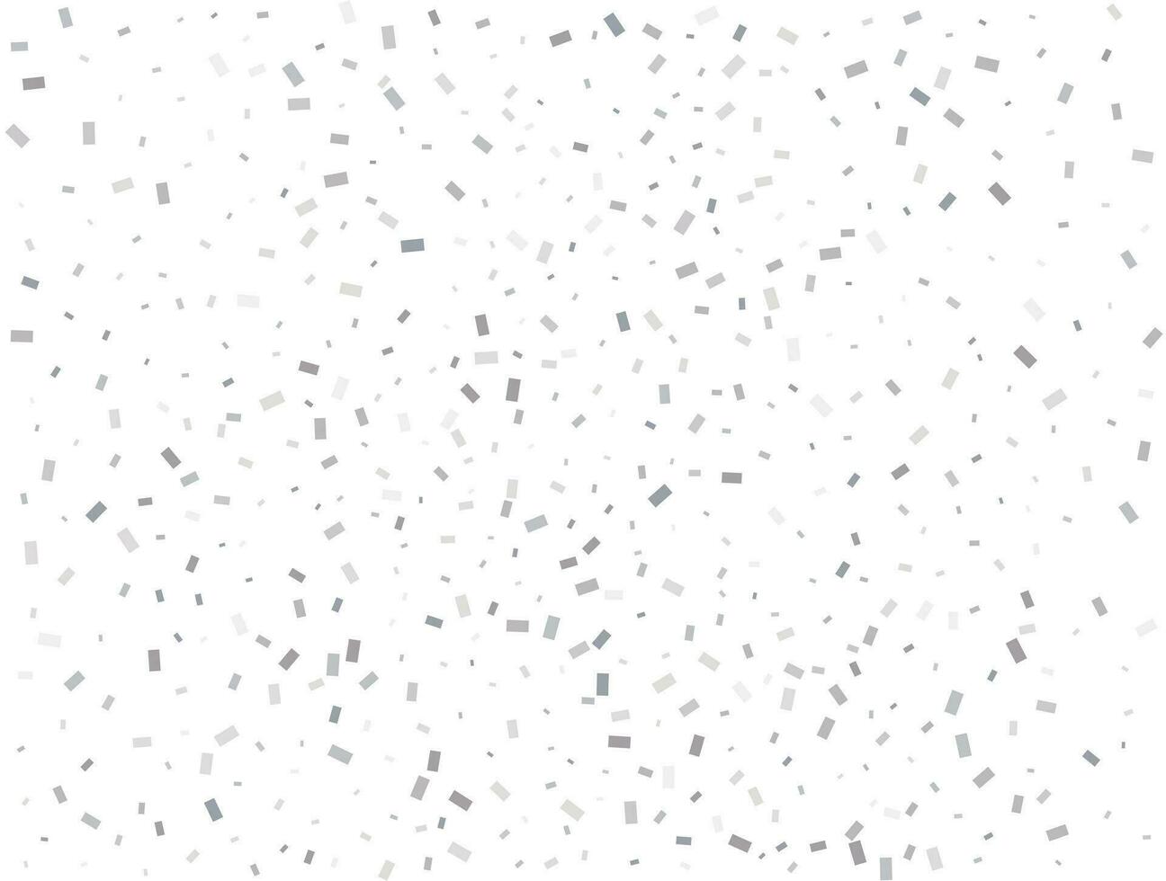 licht zilver rechthoekig schitteren confetti achtergrond. wit feestelijk textuur. vector