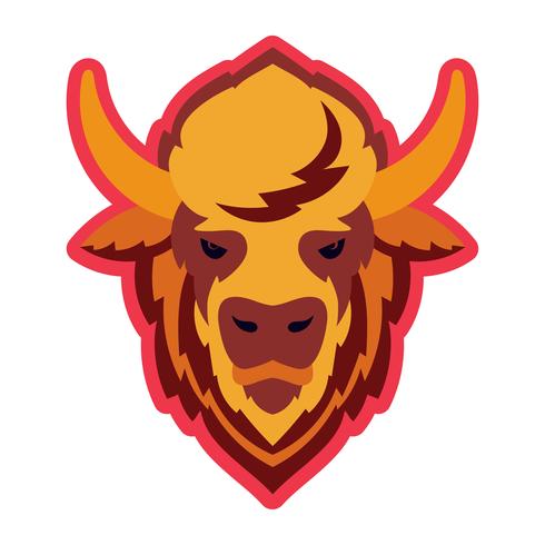 Buffalo Head mascotte vector