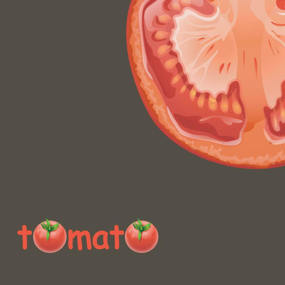tomaat realistisch banier vector