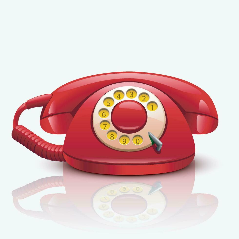 rood telefoon 01 vector