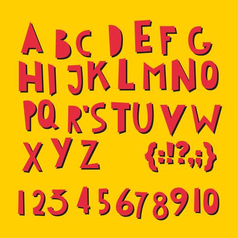 ABC Latijnse letters en cijfers. vector