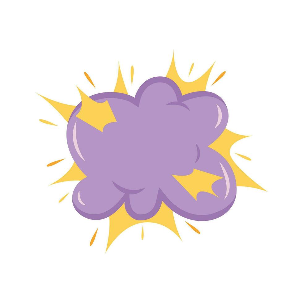 explosie effect met rook effect boom ontploffen flash grappig vector illustratie