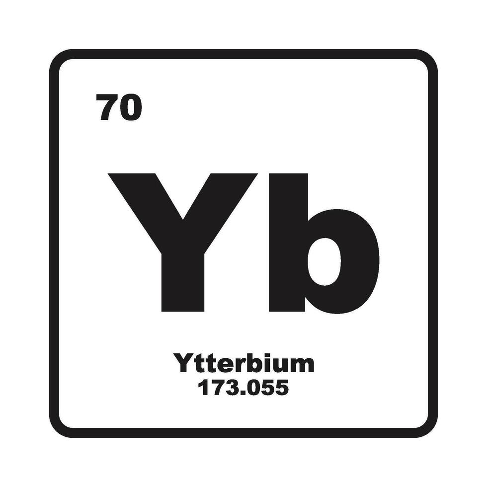 ytterbium element icoon vector