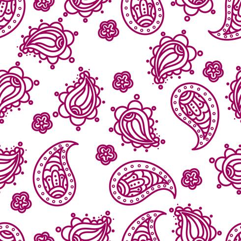 Indian National paisley ornament voor katoen, linnen stoffen. vector