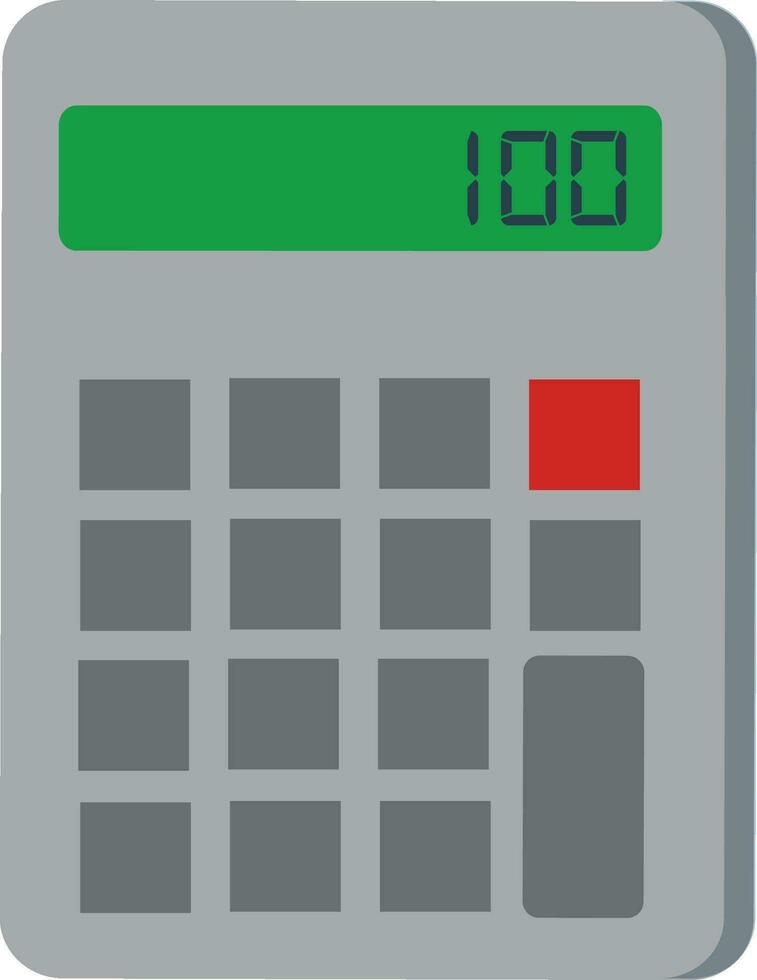 digitaal rekenmachine geïsoleerd accounting en wiskunde concept vector