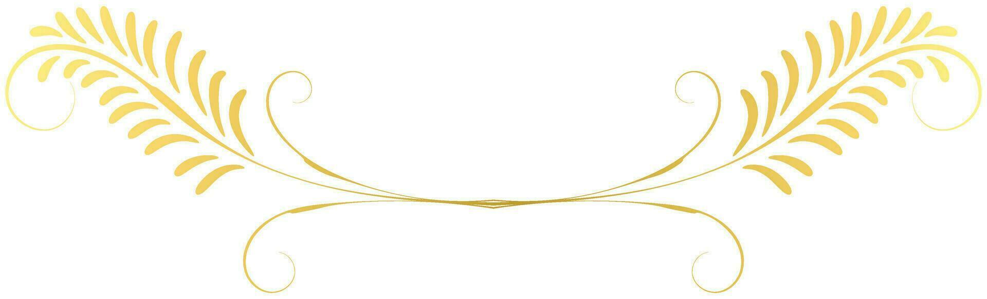 wijnoogst lijnen decoratief s gouden bloem grens verzameling vector