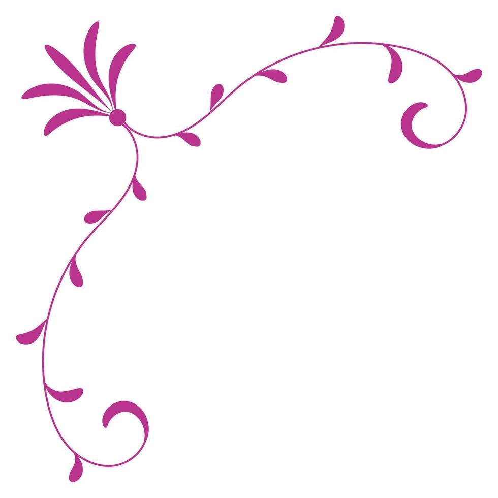 roze wijnoogst hoek, dun lijn Victoriaans midden- leeftijden luxe zwart monogram lijsten, ontwerp elementen verzameling, abstract pictogrammen, gemakkelijk symbolen van bloemen. vector