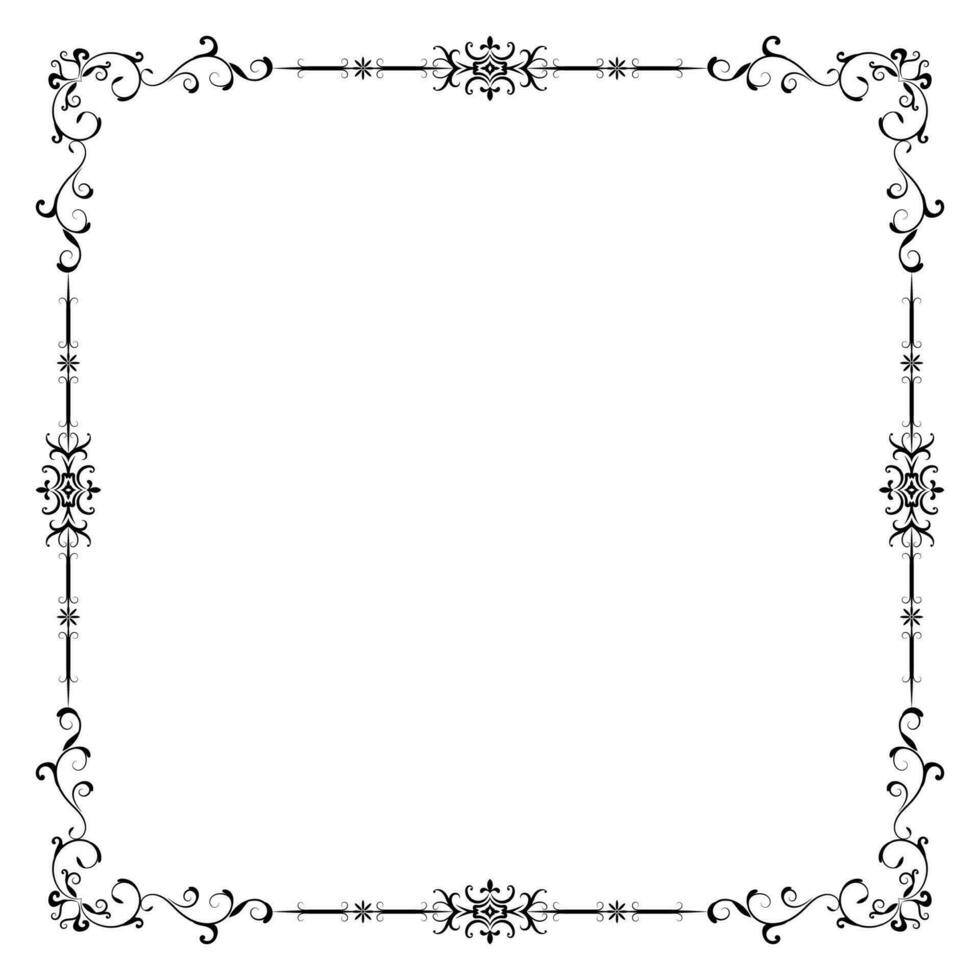 wijnoogst kader, bloem broodjes hart vormig lijnen voor een bruiloft kaart Aan een wit achtergrond. vector