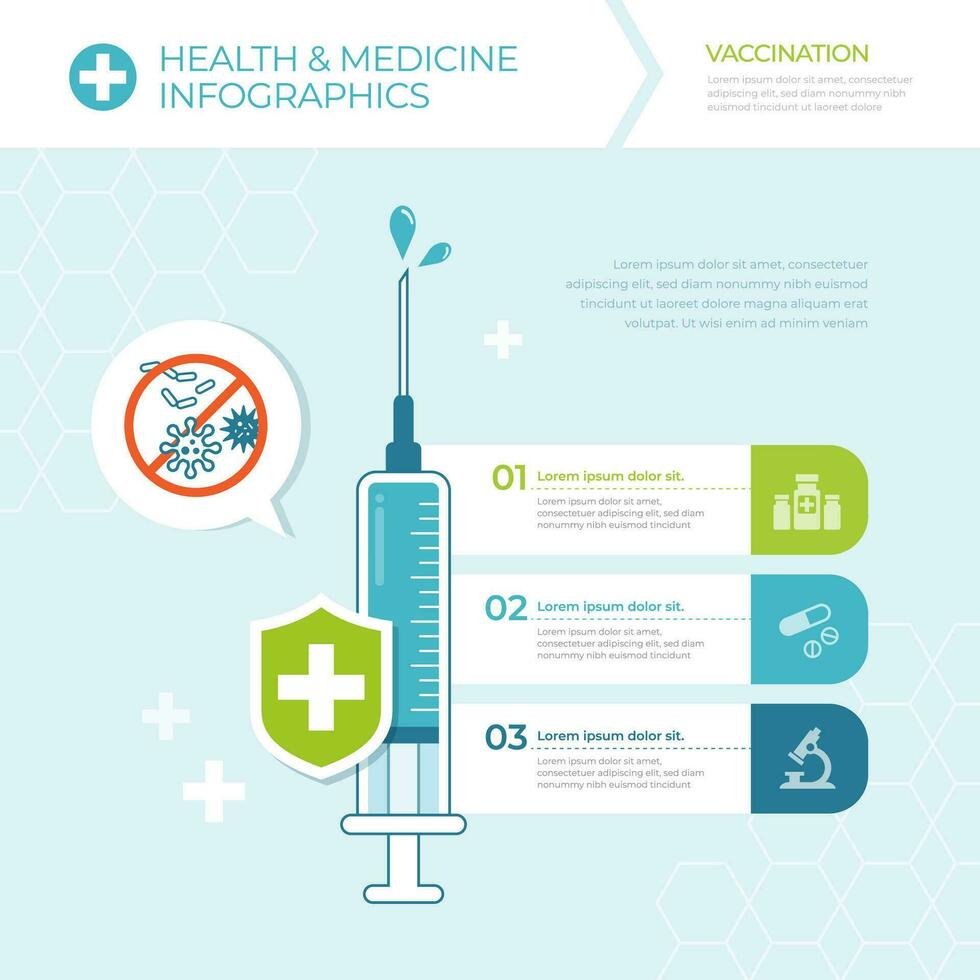 Gezondheid en medisch infographic vector