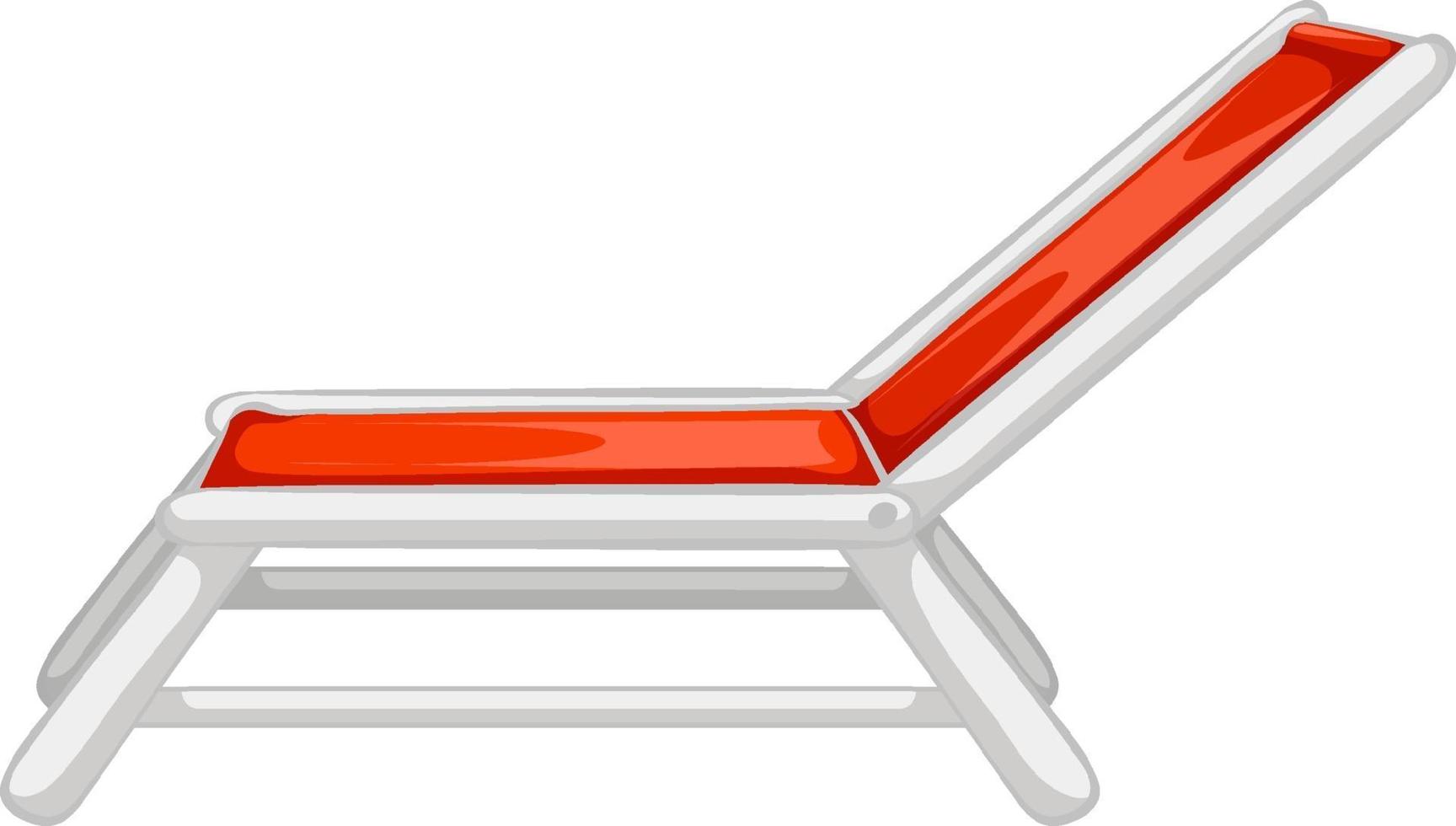 ligstoel of strandstoel geïsoleerd op een witte achtergrond vector