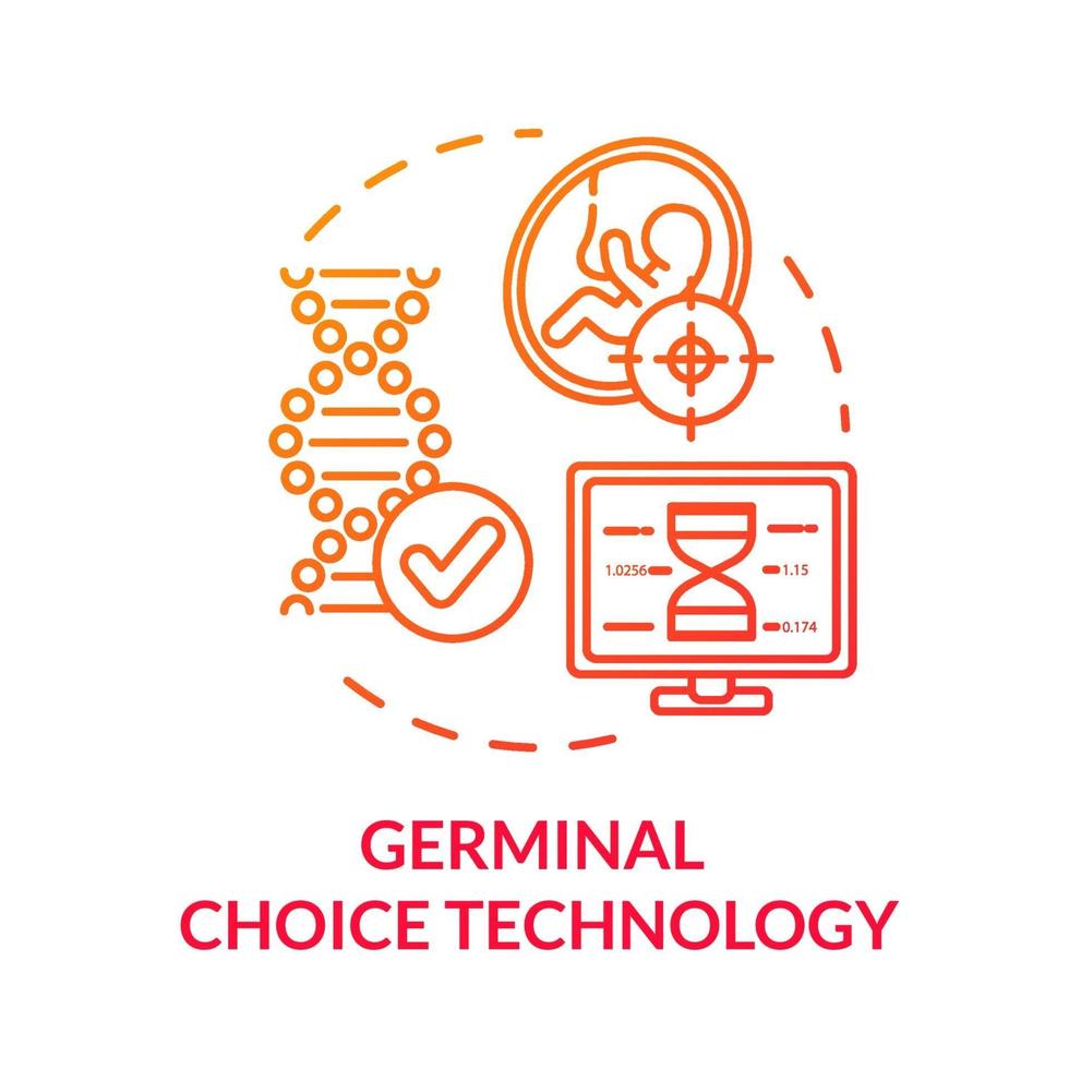 germinal keuze technologie rood concept icoon vector