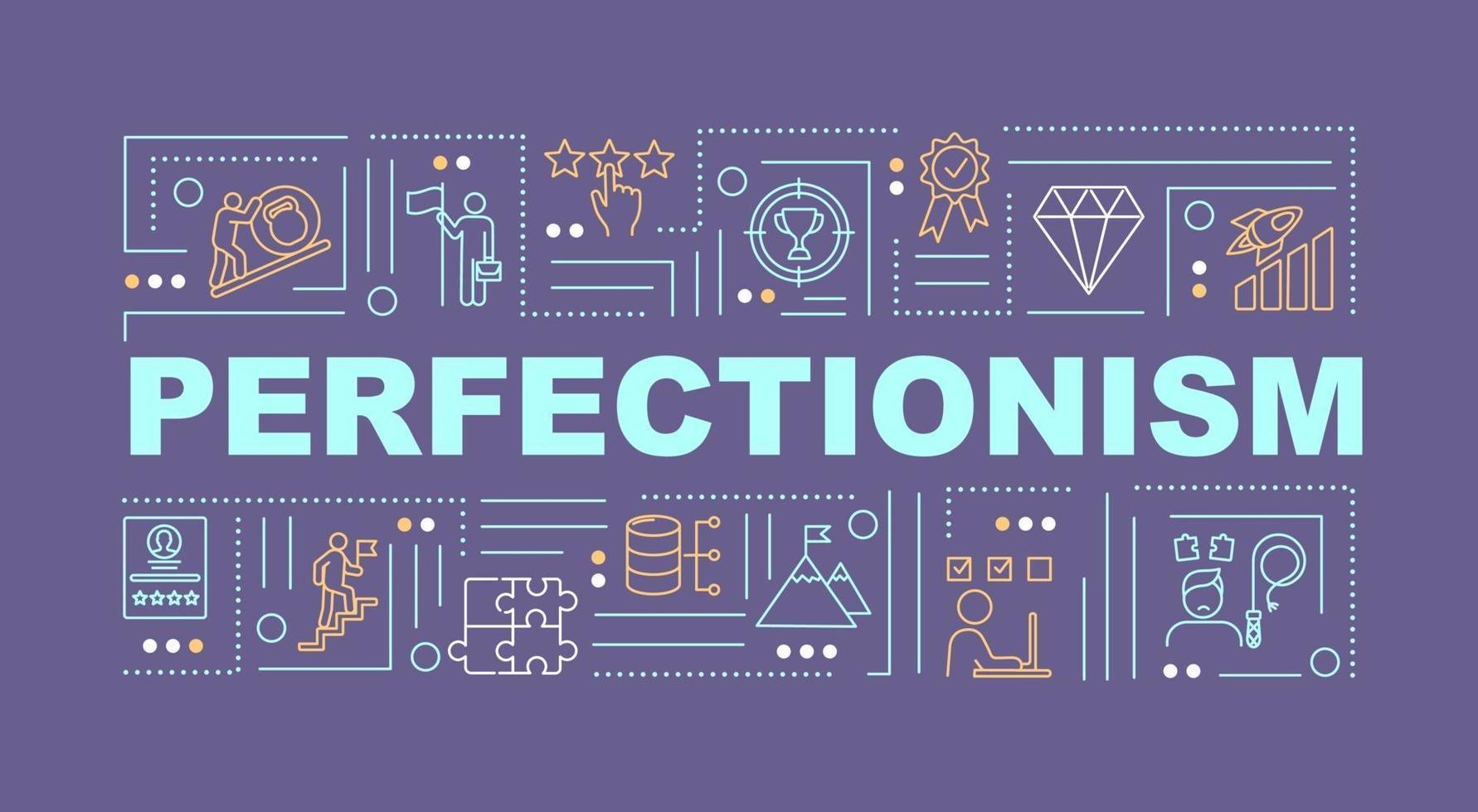 perfectionisme woord concepten banner vector