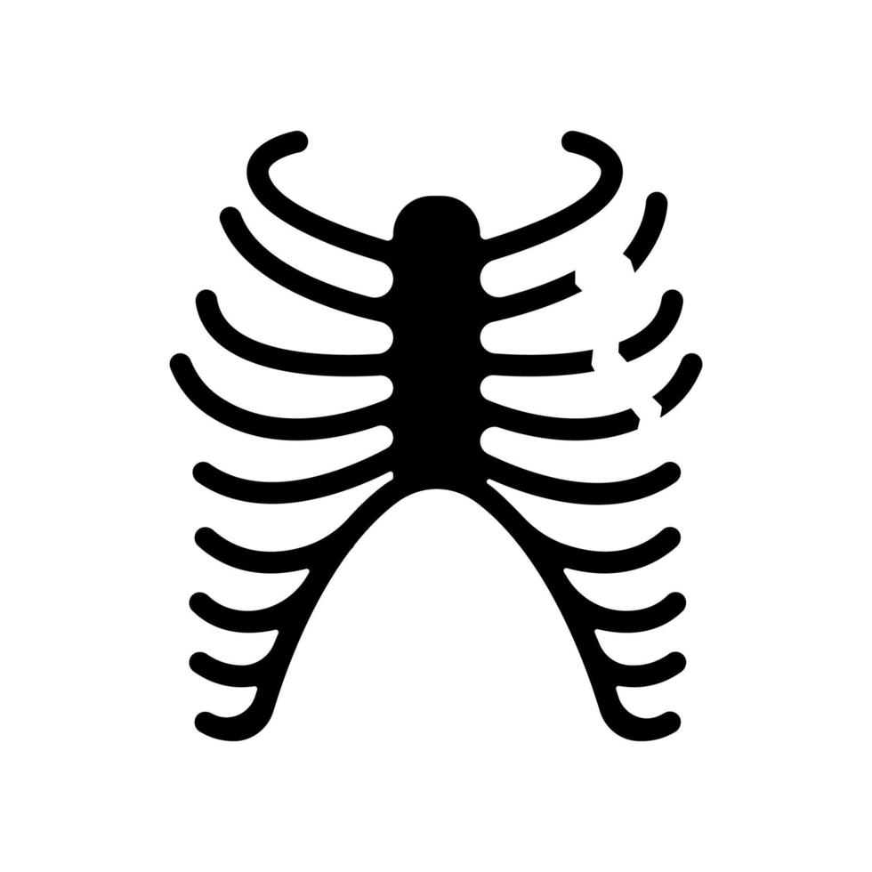 ribbreuk zwarte glyph icon vector