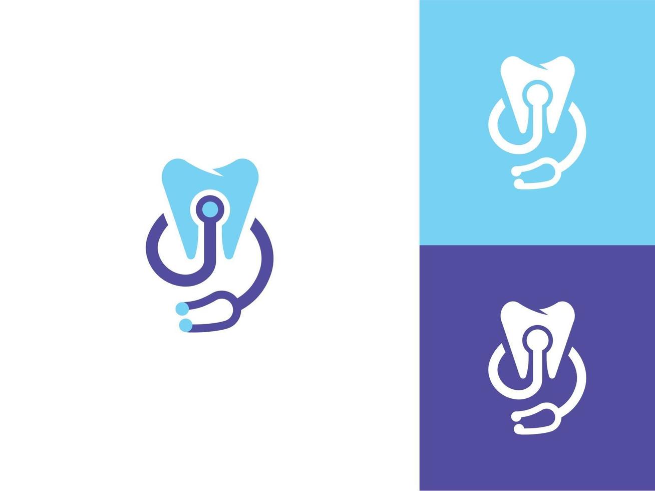 tanden stethoscoop logo pictogram ontwerp vector