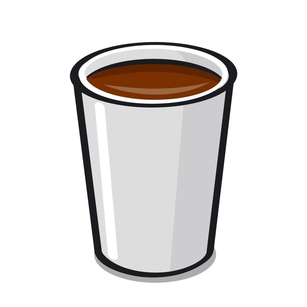 kopje warme koffie vector