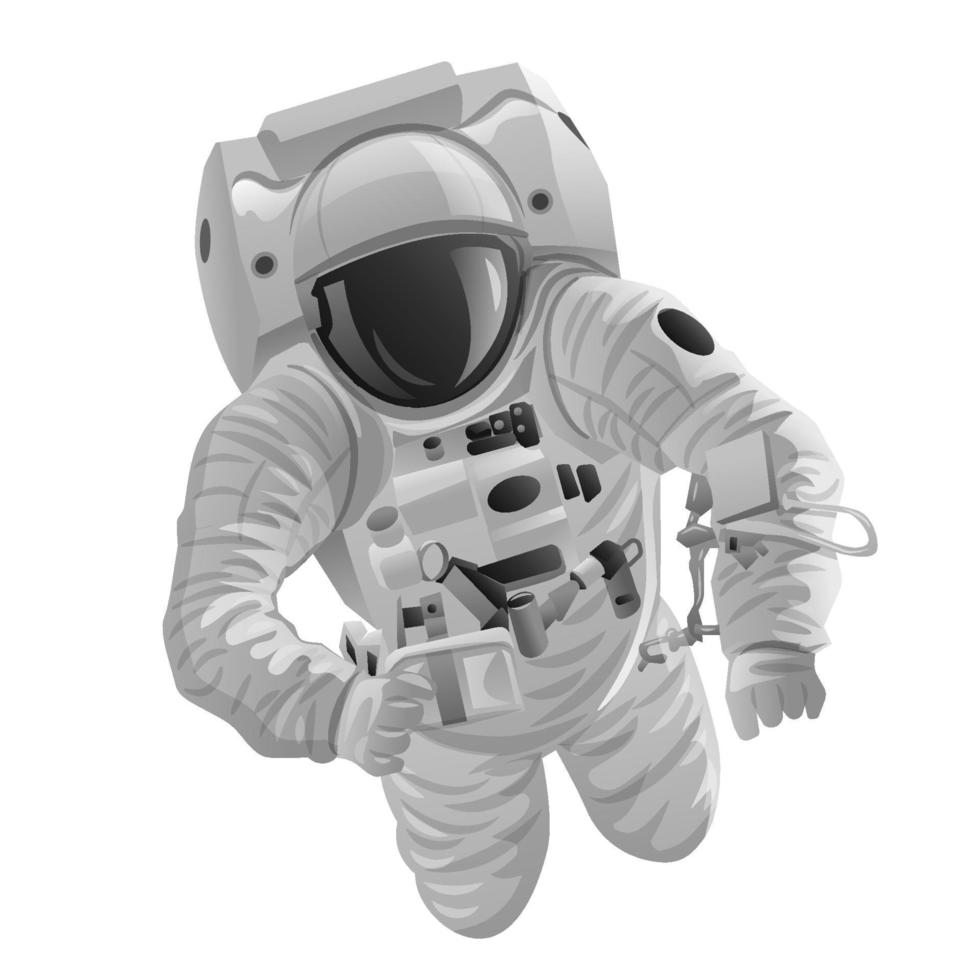 astronaut in de ruimte vector